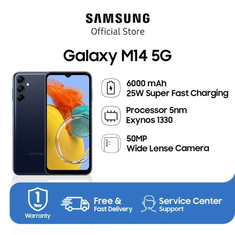Jual Samsung Galaxy M14 5g Smartphone [6/128gb] + Ta 25w Di Seller