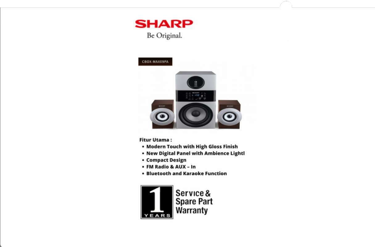 Jual Sharp Xmax High Definition 2.1 Karaoke Speaker System Cboxmax09pa