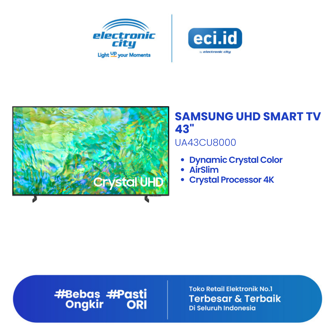Jual Samsung 43 Inch UHD Smart TV - UA43CU8000 di Seller Electronic ...