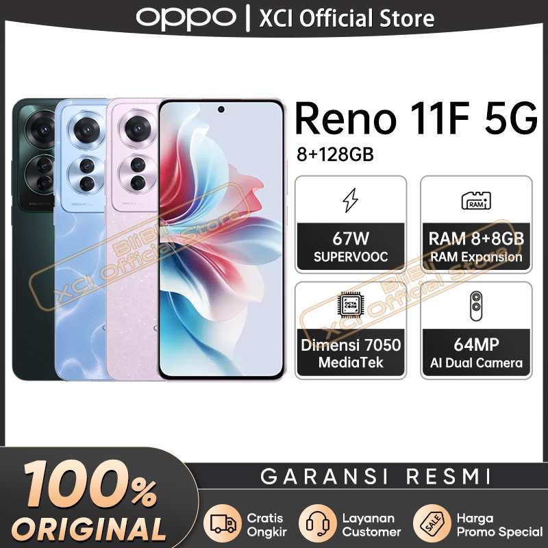 Oppo Reno11f Promo OPPO Reno 11F 5G 8/256GB NFC 66W SUPERVOOC 5000mAh Baterai ...