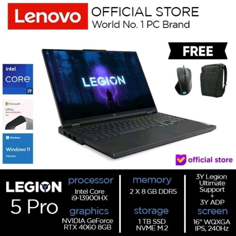 Promo Lenovo Legion Pro 5 16IRX8 8MID || Intel Core i9-13900HX 16GB 1TB ...