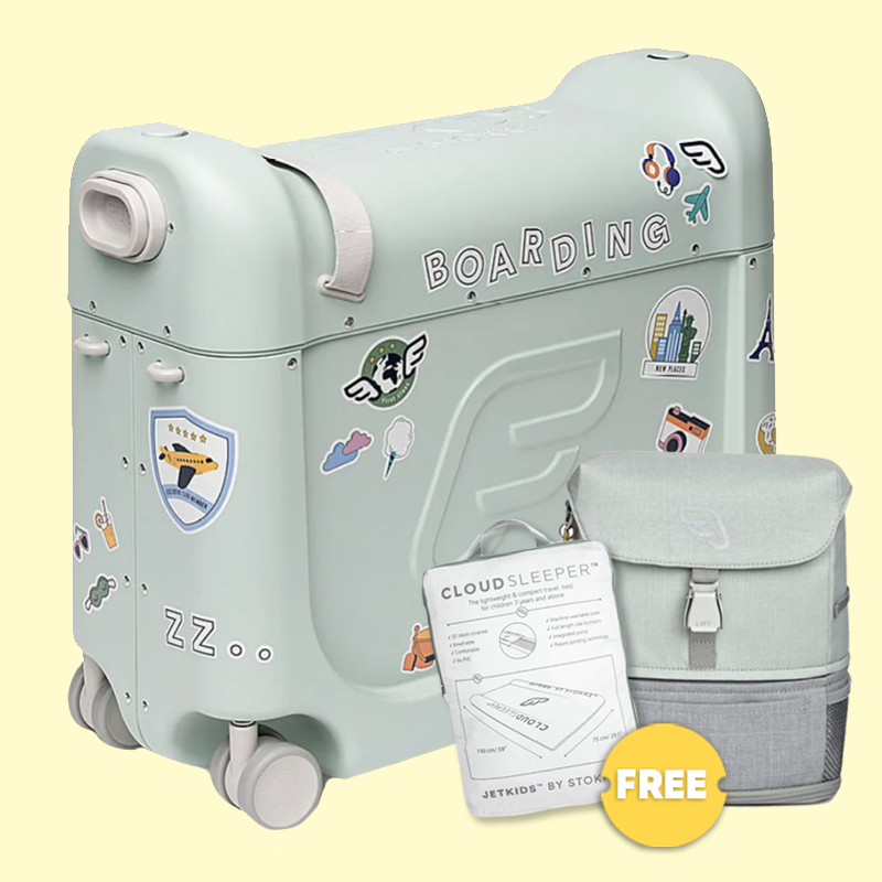Promo JetKids by Stokke BedBox Green Aurora V3 + CloudSleeper Free Crew