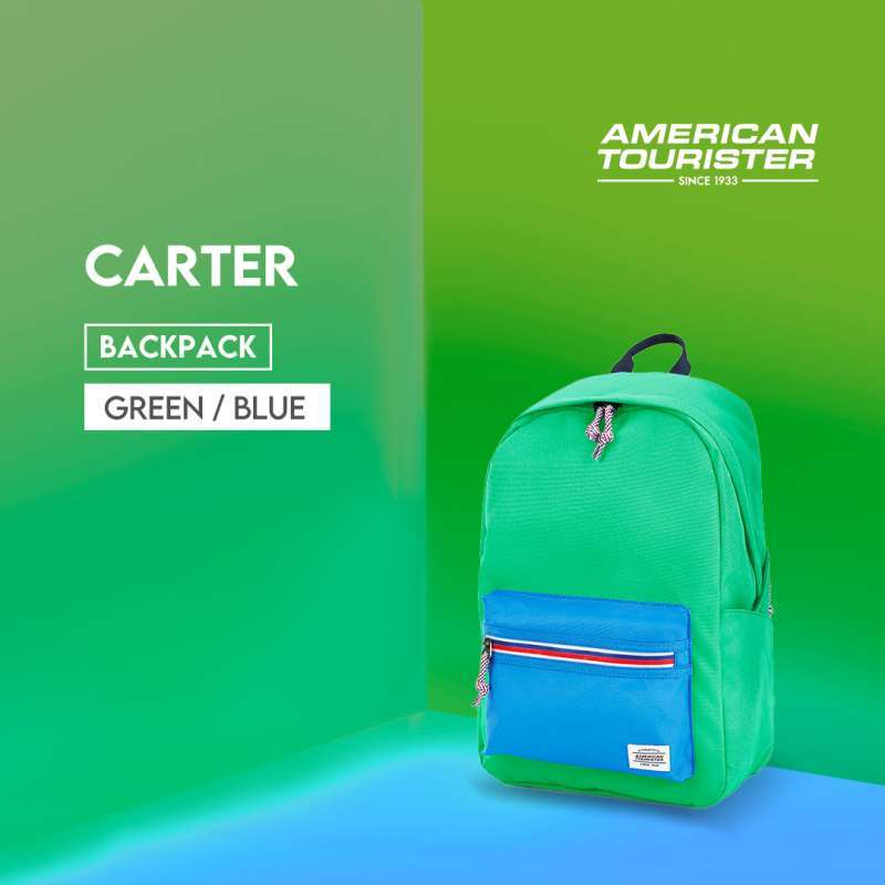 Promo American Tourister Carter Backpack As Laptop Green