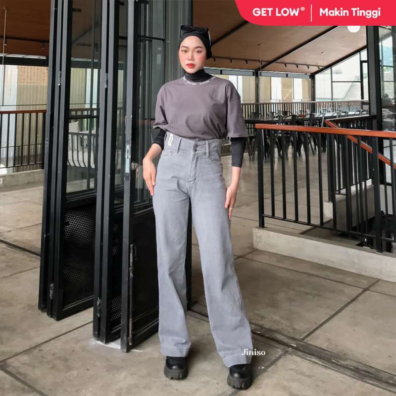 Promo Jiniso Highwaist Baggy Jeans 515 Get Low Diskon 62% Di