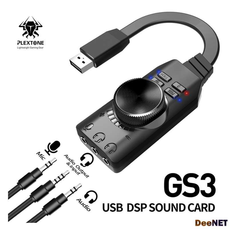 Jual PLEXTONE GS3 USB Sound card virtual 7.1ch sound card USB di Seller