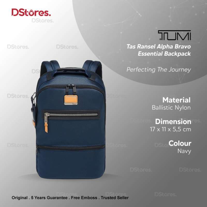 Promo Tumi Alpha Bravo Essential Backpack Navy Diskon 25 Di Seller