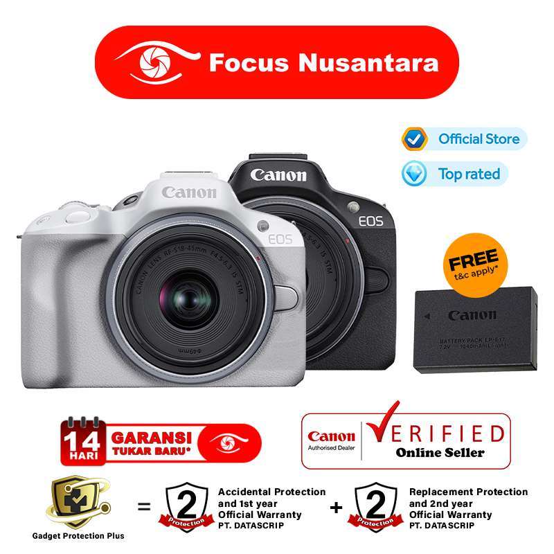 Focus Dynamic R50 Promo Focus Nusantara - Canon Eos R50 Body / R 50 Kit 18-45mm / Double ...