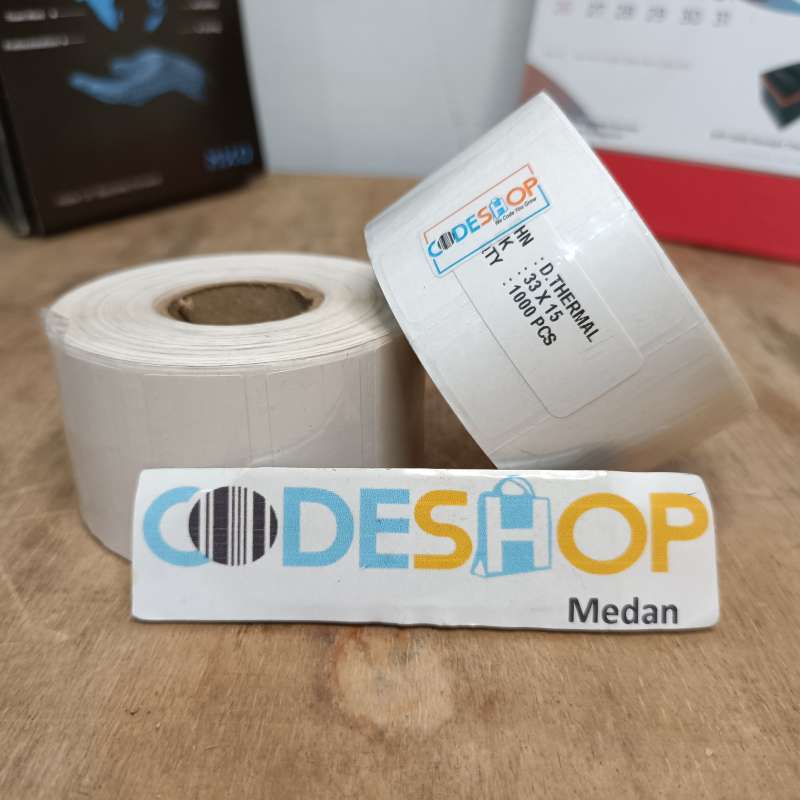 Jual Codeshop Stiker Label Barcode 33 x 15 mm Thermal 1 Line isi 1000 ...