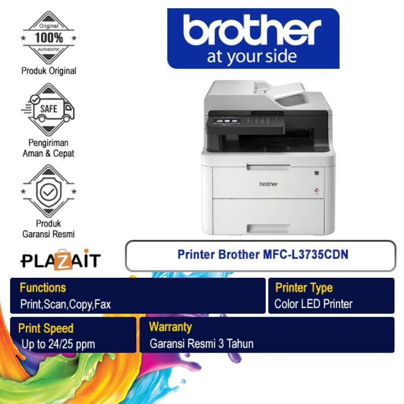 Jual Printer Brother Color Laser MultiFunction MFC-L3735CDN di Seller ...
