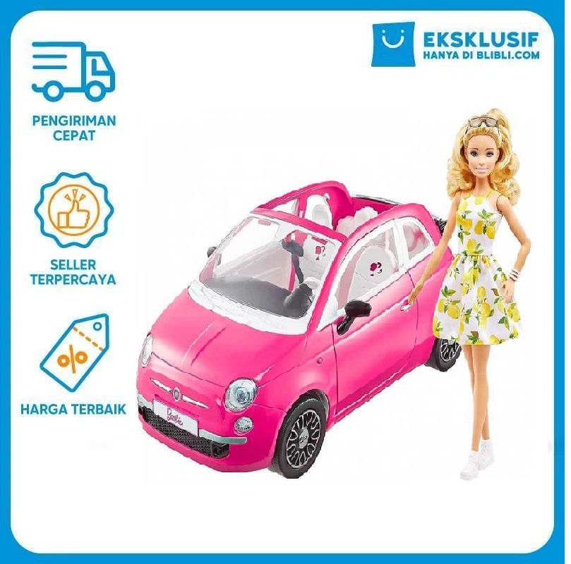 Barbie fiat car and doll exclusive online