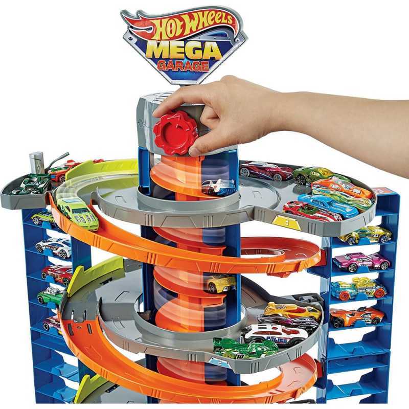 Promo Hot Wheels City Power Parking Mega Garage Playset With 1 Vehicle ...