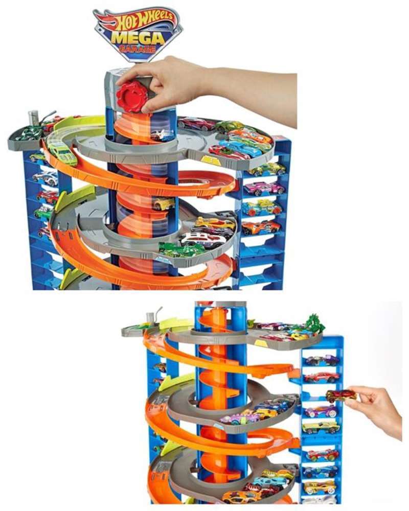 Promo Hot Wheels City Power Parking Mega Garage Playset With 1 Vehicle ...