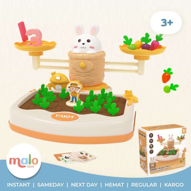 Jual 3in1 Rabbit Scale Balance Carrot Memory Games Balancing Timbangan ...