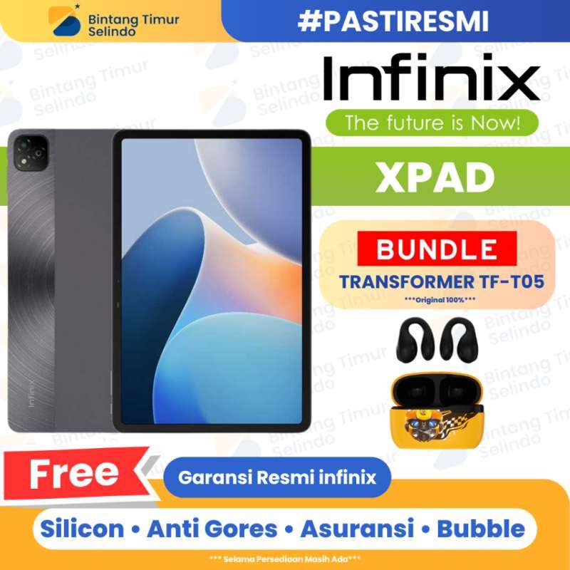 Tablet Infinix XPAD LTE & WiFi dengan RAM 4GB, Penyimpanan 256GB dan Baterai Tahan Lama, Layar Lebar untuk Belajar dan Hiburan. Garansi Resmi 1 Tahun