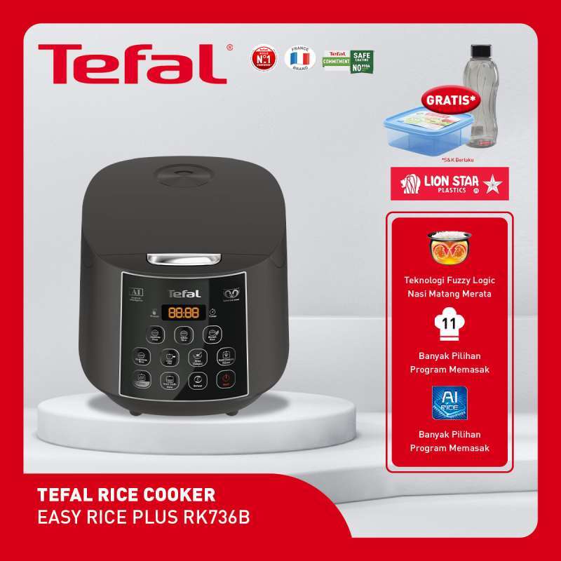 Promo Tefal Rice Cooker Easy Rice Plus RK736B Diskon 45 di Seller