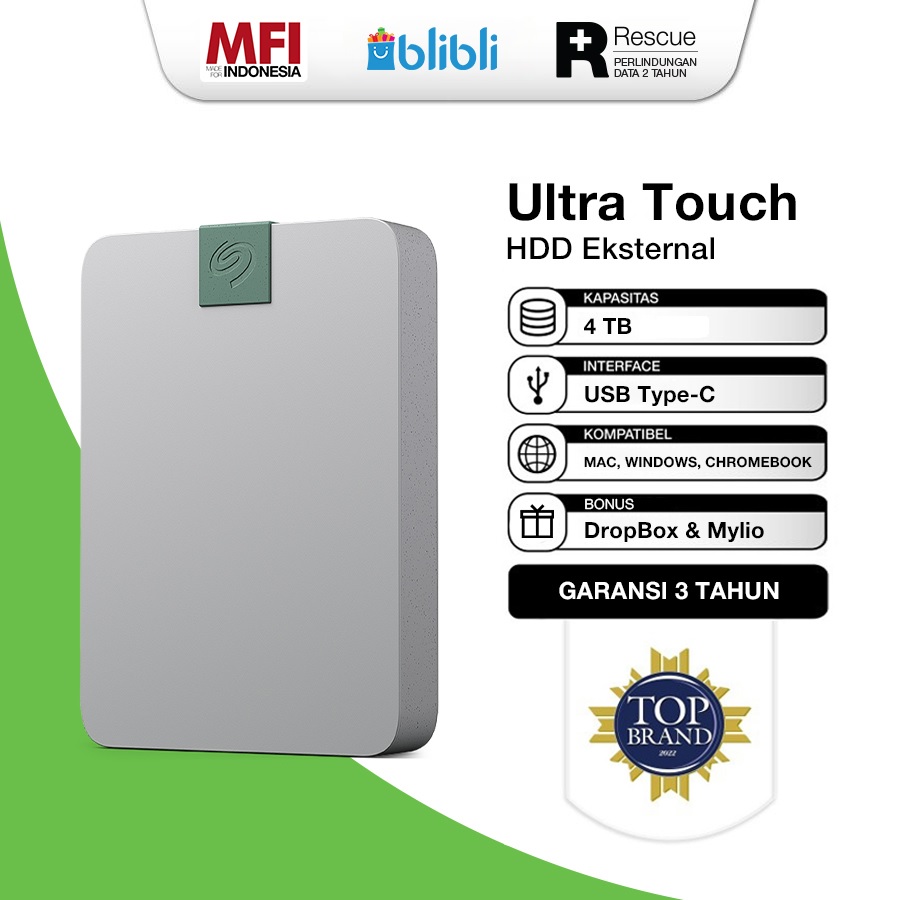Promo Seagate New Ultra Touch Type C 4tb Portable Hardisk Eksternal 2