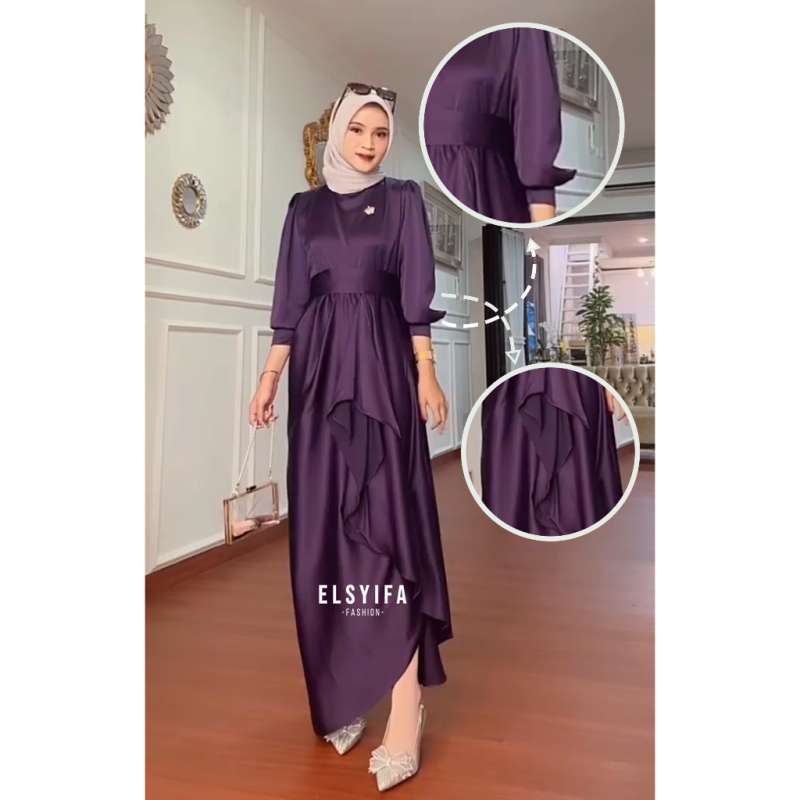 Bridesmaid dress satin hijab clearance