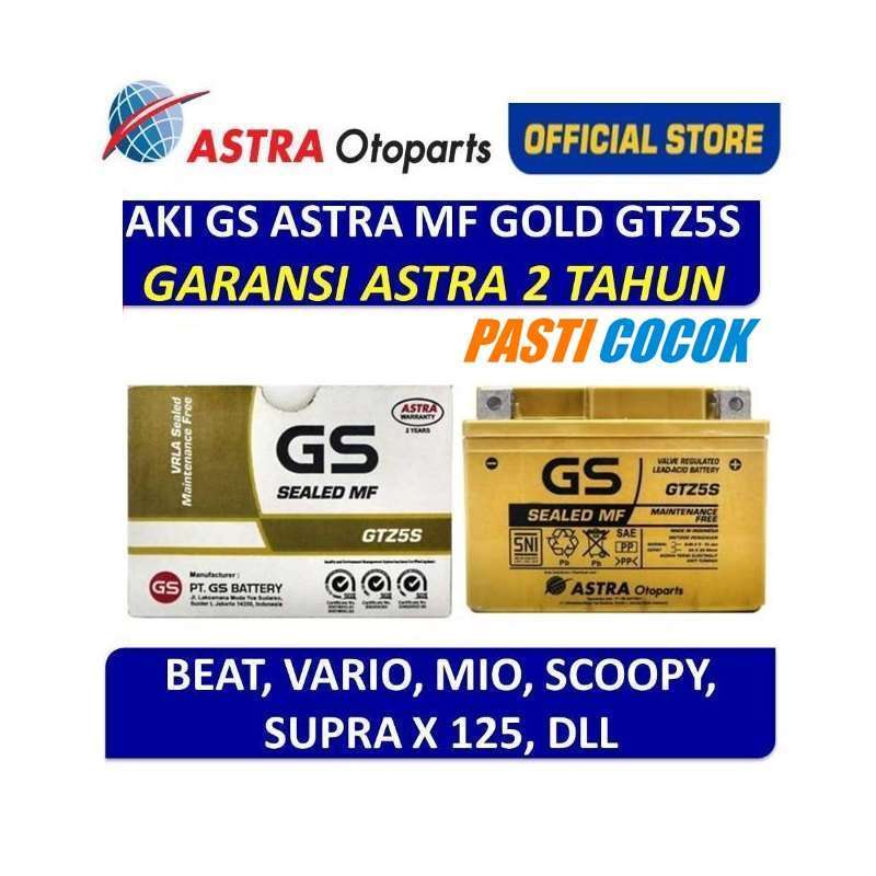 Jual GS ASTRA MF GOLD GTZ-5S Aki Motor untuk Honda Vario, Honda Beat