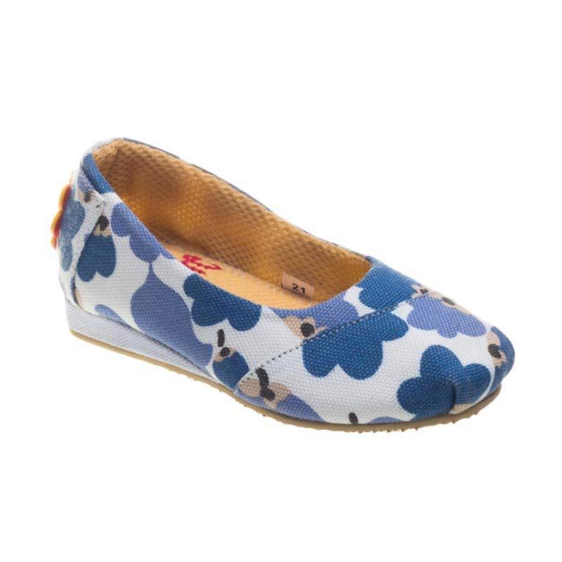 Sepatu Blue Flower - Jual Caute Light Blue Flower Flats Sepatu Anak sepatu blue flower jual caute light blue flower flats sepatu anak