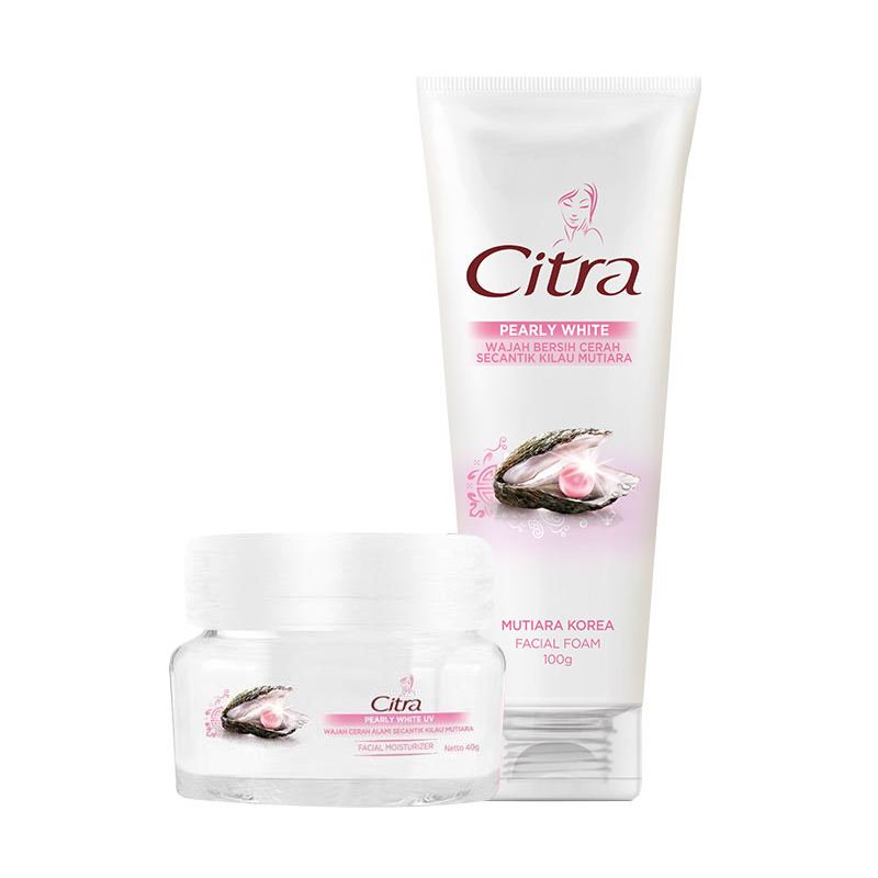 citra pearly white uv facial foam