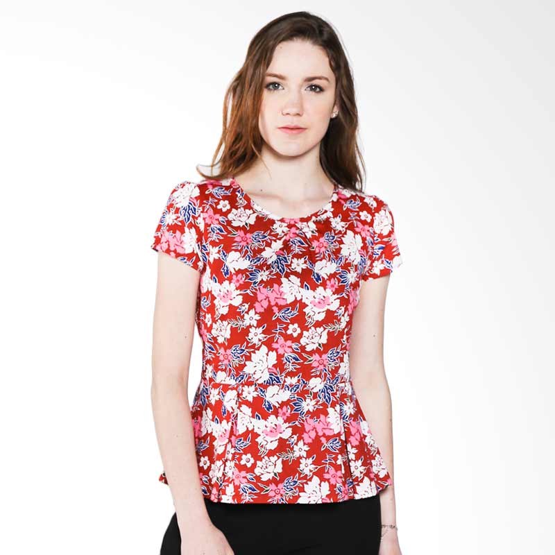 Contempo Jane A1116.A04-C32 Red Blouse Extra diskon 7% setiap hari Extra diskon 5% setiap hari Mega Weekend