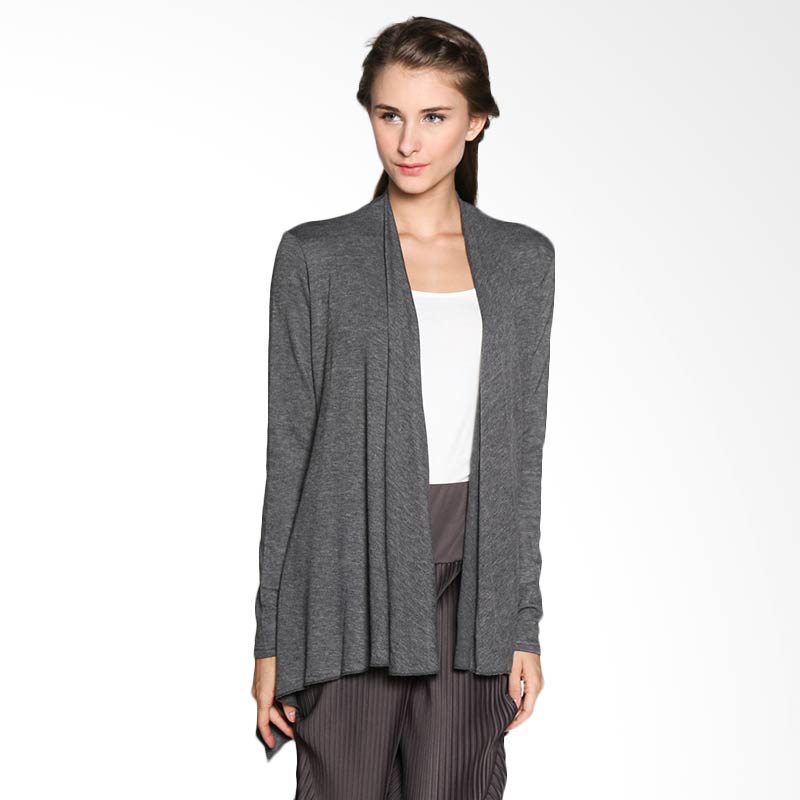 Contempo Ladies A1216D02-J34 Cardigan Gray Polyester