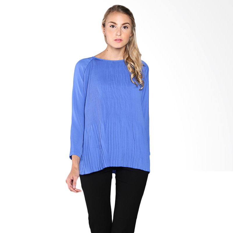 Contempo Ladies A1116E03-J34 Blouse Wanita - Blue