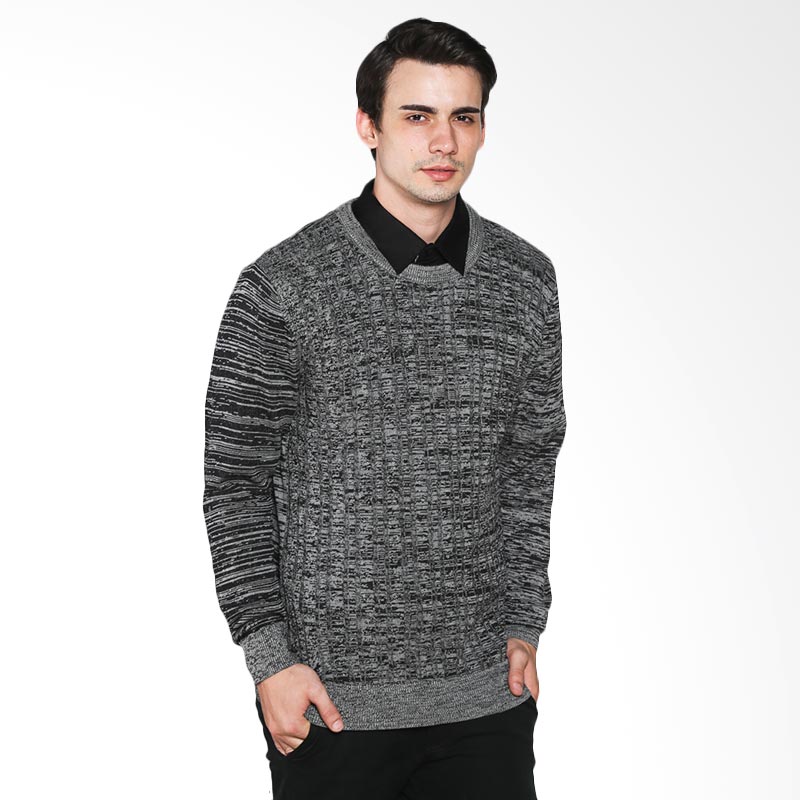 Contempo Men B1115LO4-A57 Internal Sweater Long Sleeve Black