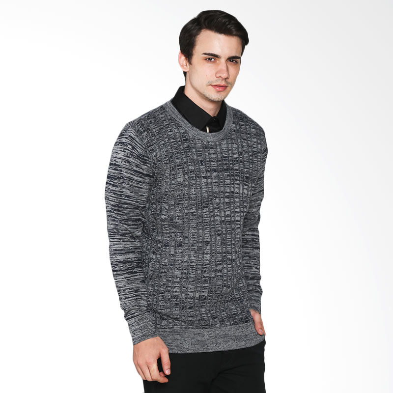 Contempo Men B1115L04-A57 Internal Sweater Long Sleeve Navy