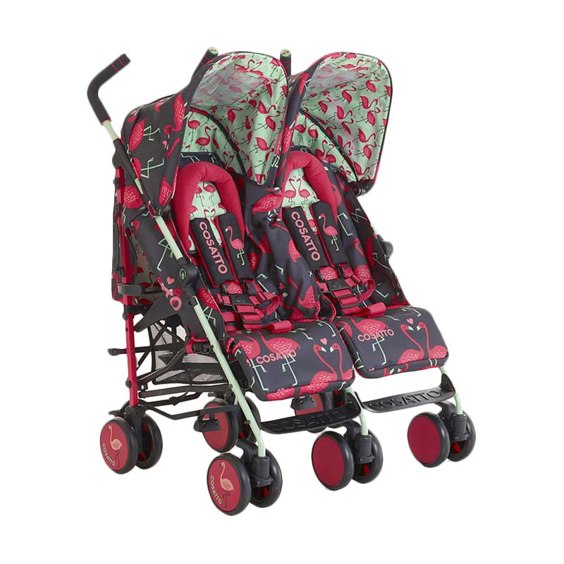 cosatto double stroller flamingo