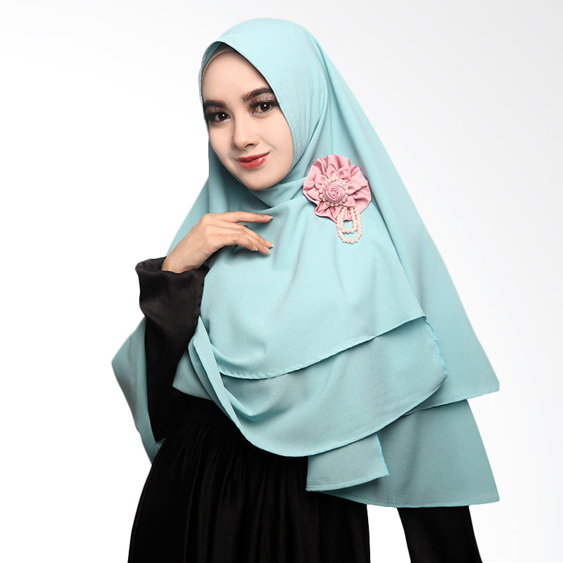 Khimar Cotton Bee - Jual Cotton Bee Khimar Arzetta Fancy Blue khimar cotton bee jual cotton bee khimar arzetta fancy blue