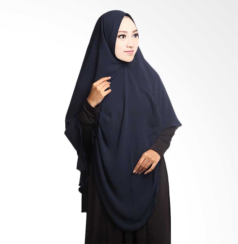 Jual Cotton Bee Khimar Draperry Syar I Black jual cotton bee khimar draperry syar i black