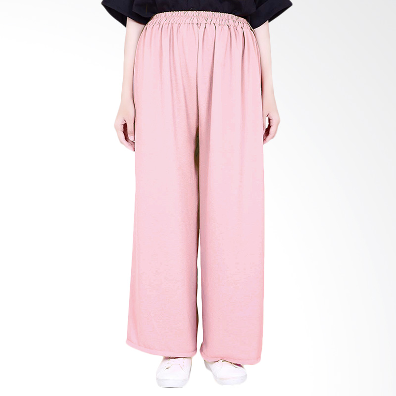 Cotton Bee Pallazo Cullote Pants - Dusty Pink