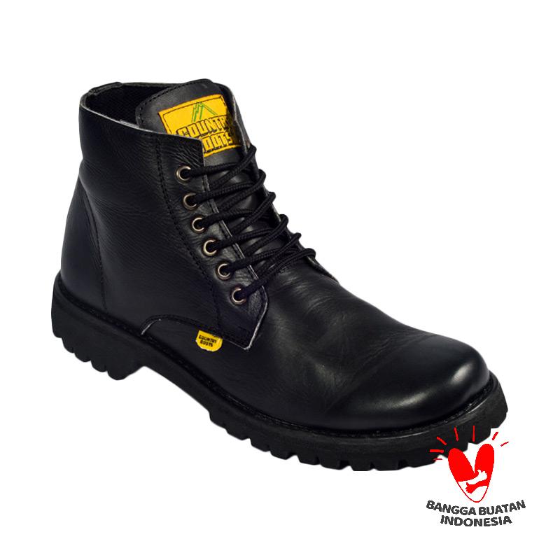 Country Boots Safety Boots Byson Sepatu Pria - Black