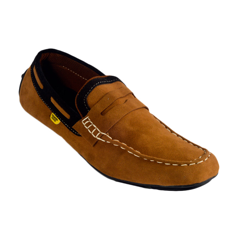 Country Boots Slip On Roman Sepatu Pria - Brown