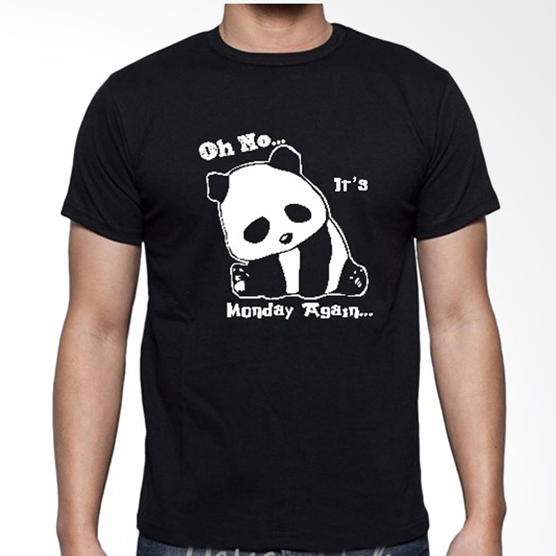 Crion Panda Hates Monday By Crion T-shirt Pria - Black Extra diskon 7% setiap hari Extra diskon 5% setiap hari Citibank – lebih hemat 10%