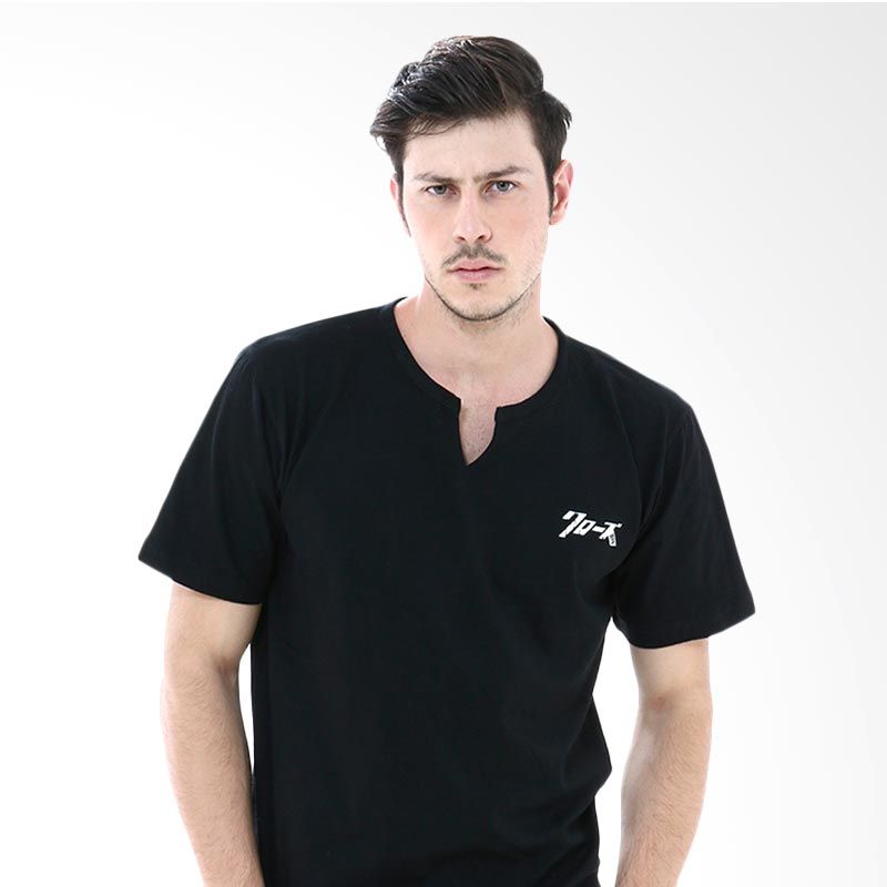 Crows Denim V-Neck Skull Black Kaos Pria Extra diskon 7% setiap hari Extra diskon 5% setiap hari