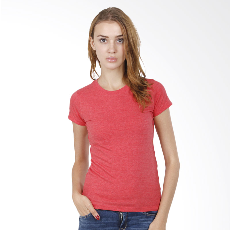 Cubeind Basic T-Shirt Atasan Wanita - Salmon Rose Extra diskon 7% setiap hari Extra diskon 5% setiap hari Mega Weekend