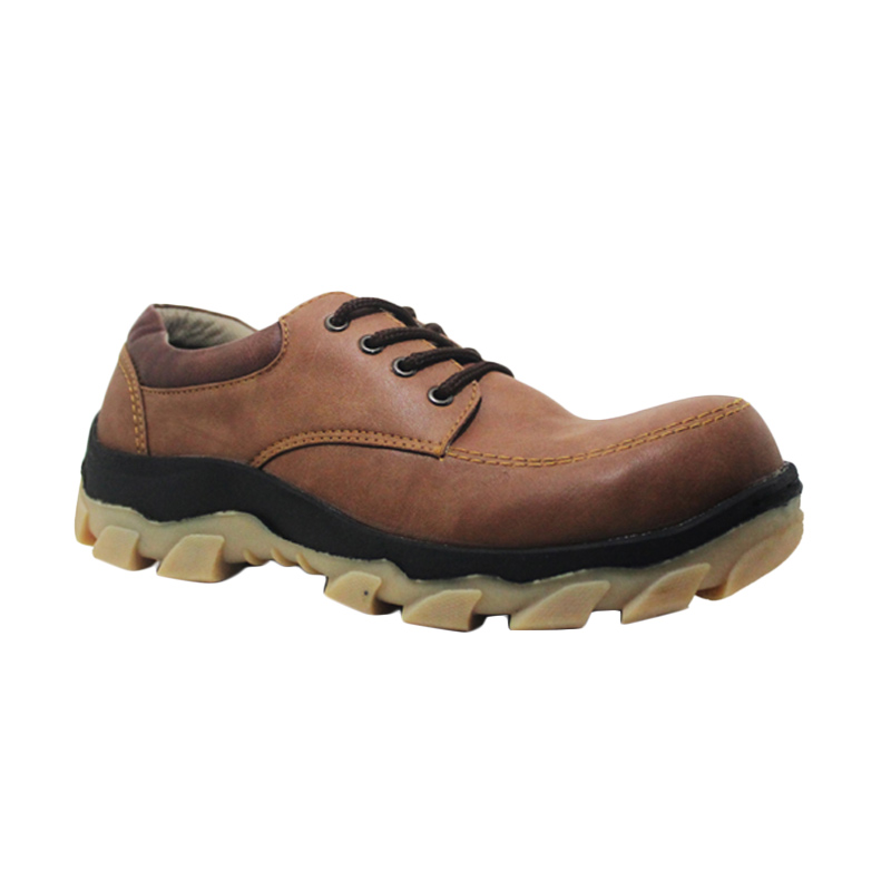 D-Island Shoes Cut Engineer Safety Low Boots Luxury Resistant Cokelat Sepatu Pria