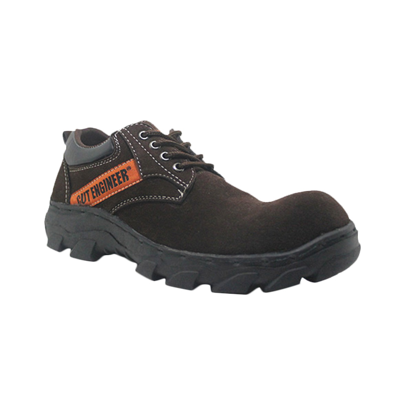 D-Island Shoes Cut Engineer Safety Lux Leather Cokelat Tua Low Boots