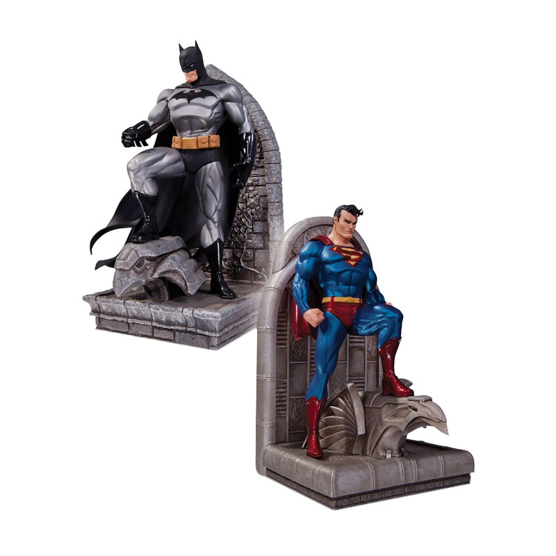 Jual DC Batman and Superman Bookends Statues Online 