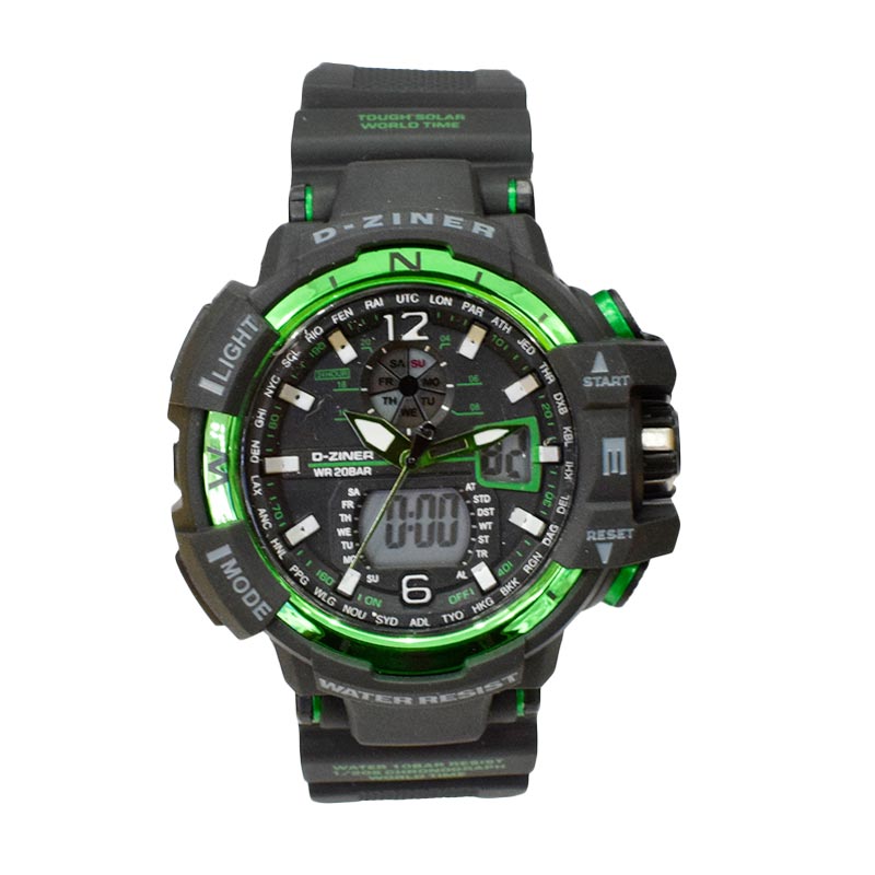 D-Ziner DZ8068BGN Jam Tangan Pria - Black Green