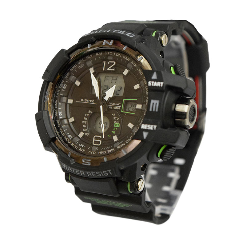 Digitec DG2065TBGN Black Jam Tangan Pria Terbaru- water resistant