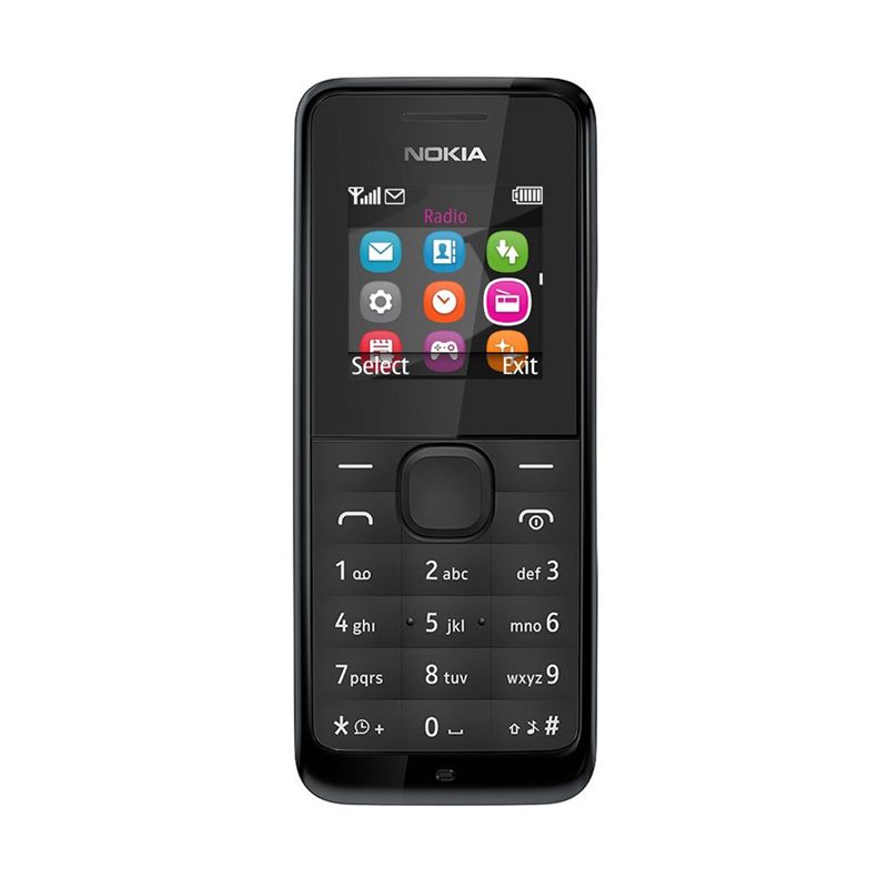Nokia 105 Dual SIM Hitam Handphone