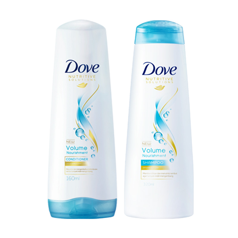 Jual Dove Volume Nourishment Shampoo & Conditioner Package