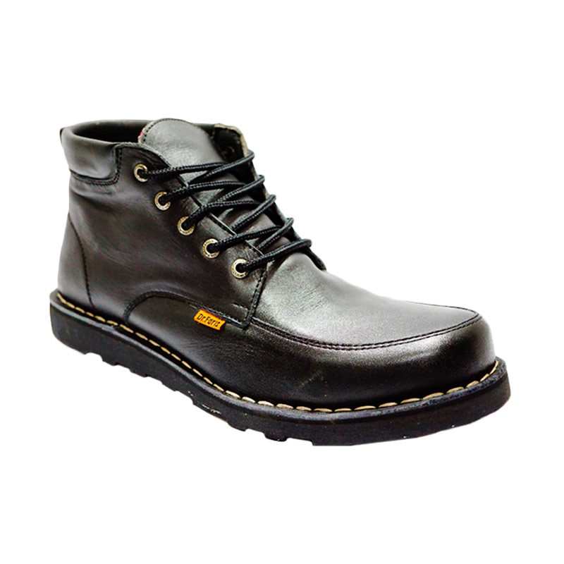 Dr. Faris 301 Leather Pull-Up Boots - Black