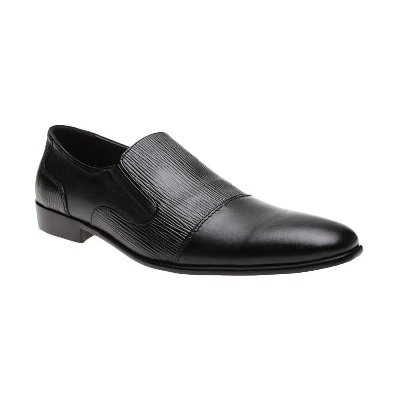 Edberth Leather Shoes Jammed MC-03 H Black Sepatu Pria