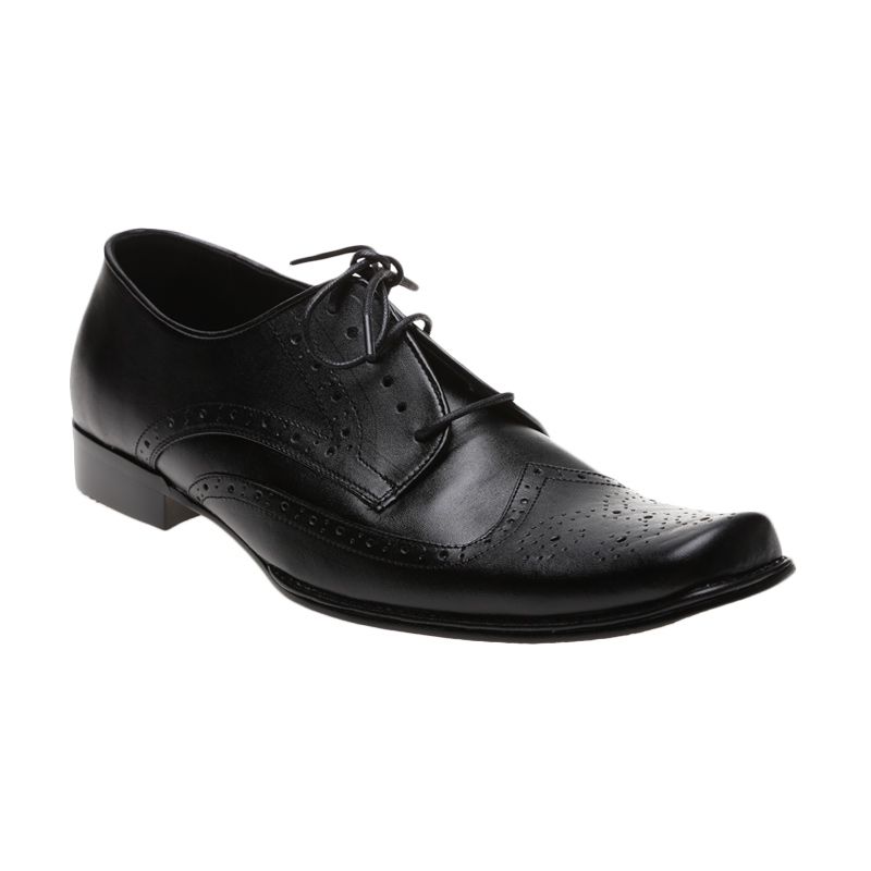 Edberth Leather Shoes Montana KR-03 H Black Sepatu Pria