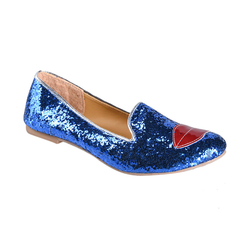 Edberth Woman Glitter Kimberly Cw 18 Sepatu Wanita - Blue