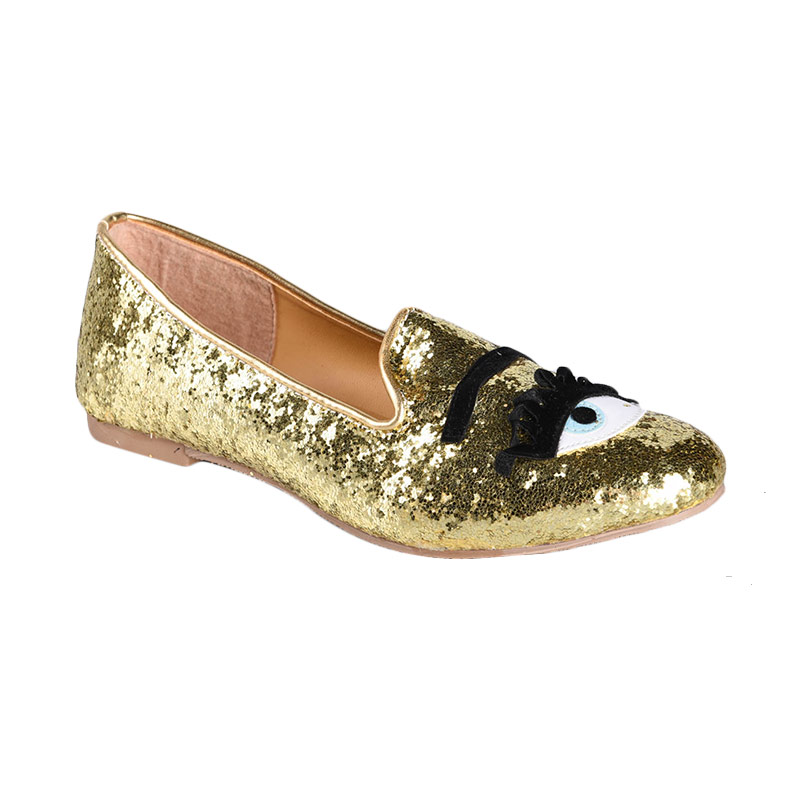 Edberth Woman Glitter Sabrina Cw 16 Sepatu Wanita - Gold
